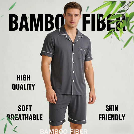 97% Bamboo Fiber High Quality Homewear Set Soft Breathable Homeloosefit Casual Indoor Sleepwear Comfortable Skin Friendly Daily