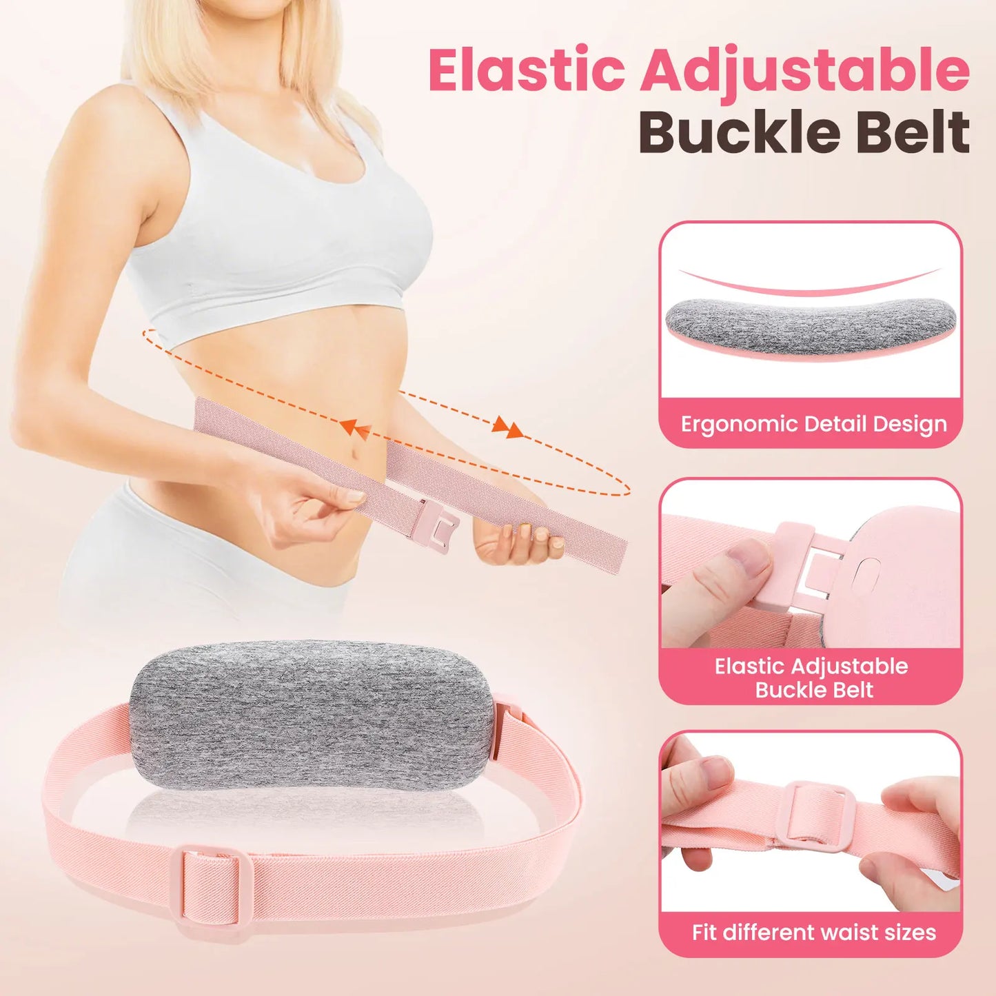 Uterus Warming Belt Electric Thermal Pad Waist Heating Belt Period Pain Relief Waist Protection Hot Compression Vibration Belt