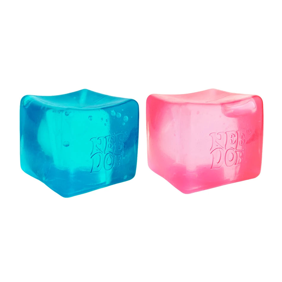 Needoh Nice Cube Sensory Stress Reliever Fidget Tool, Slow Rising Desk Sensory Cube for Anxiety & Focus, for Adults & Kids
