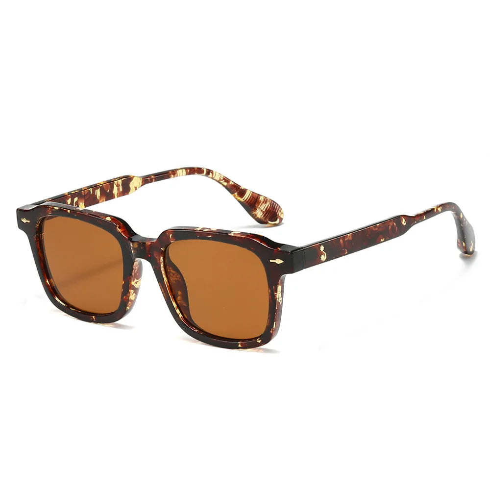 Square Black Myopia Sunglasses Men Women Finished Tinted Lenses Prescription Eyewear Negative Diopter for Outdoor Sun Shade