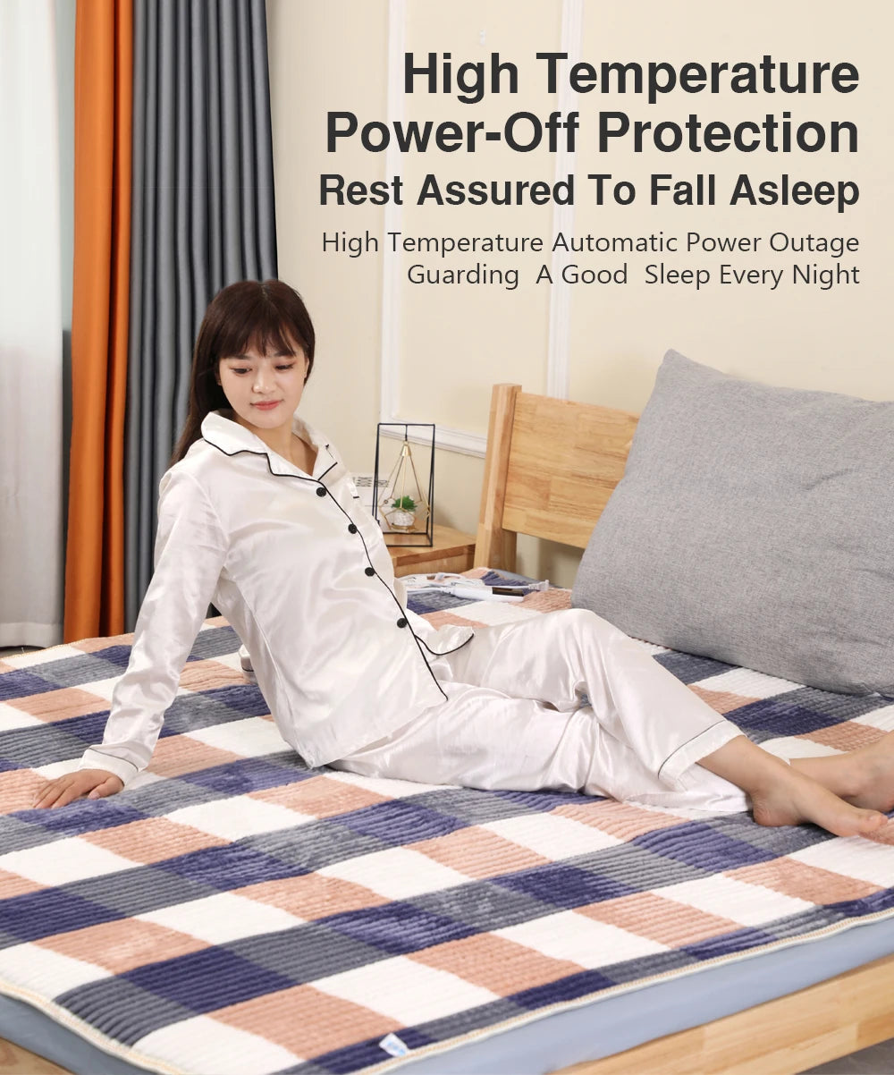 Electric Bed Sheet Heated 220V Blankets Heated Electric Sheet Intelligent Controller EU Plug Home Living Room Office Winter Uses