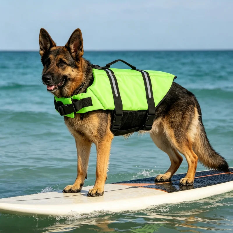 Dogs Safe Vest Life Jacket Summer Clothes Puppy Sleveless Pet Supplies Swimsuit Large Dogs Costume Clothing Adjustable Swimwear