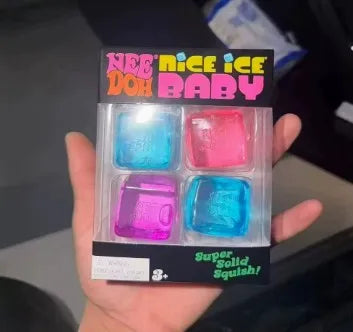 Needoh4 color ice cube shaped sensory toy, super solid, adult anxiety relief, relaxation, decompression, birthday gift