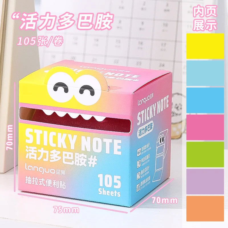 630/105 Sheets Pullable Pearl Posted It Transparent Sticky Note Pads Memo Pad Stationery Office School Supplies Back To School