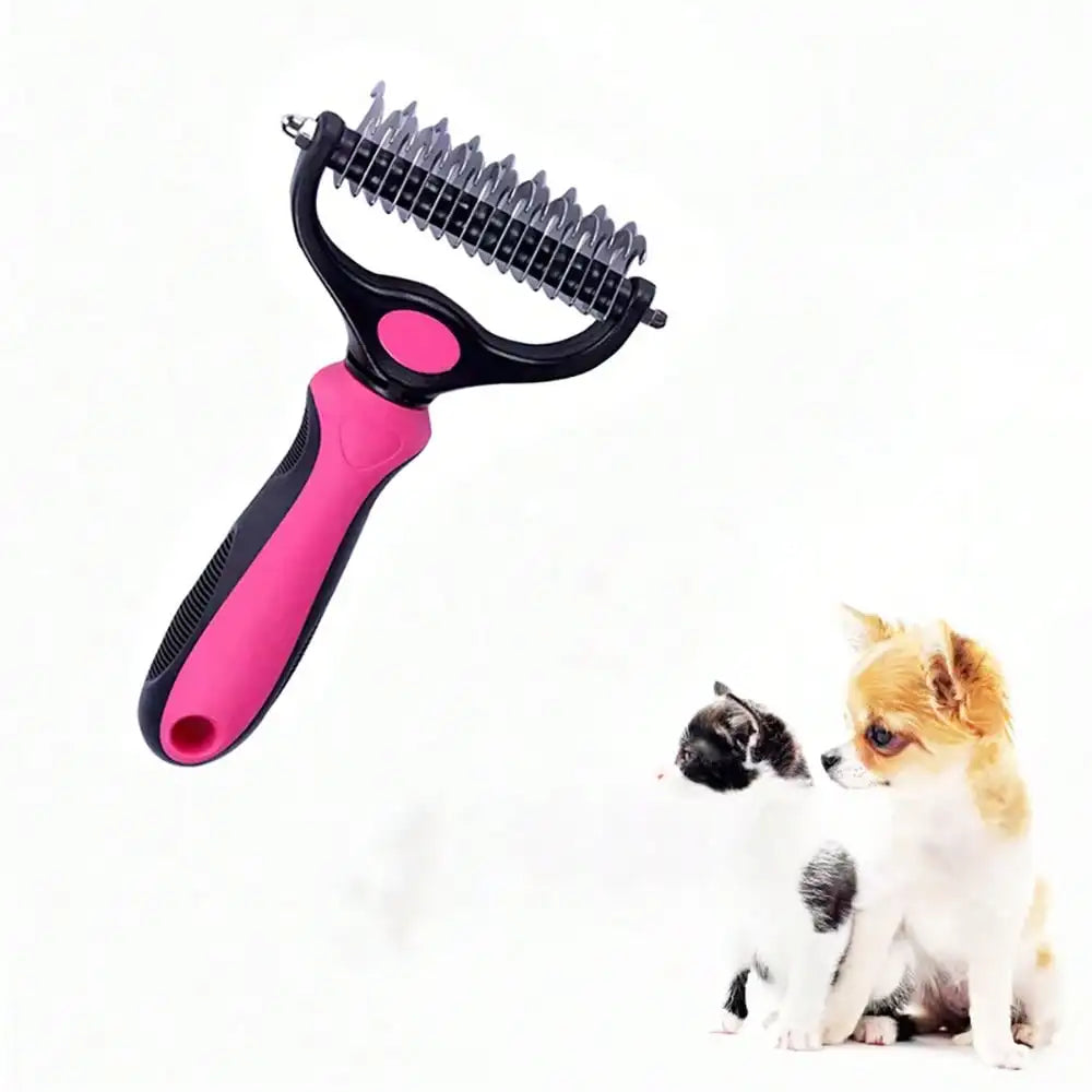 Pet Detangling Comb Thinning Brush Double-Sided Detangling Comb Cleaning Grooming Cat Comb Dog Detangling Comb Pet Supplies Dog Cat Detangling Knife Stainless Steel Comb Hair Removal Comb Detangling Comb Cleaning Pet Supplies