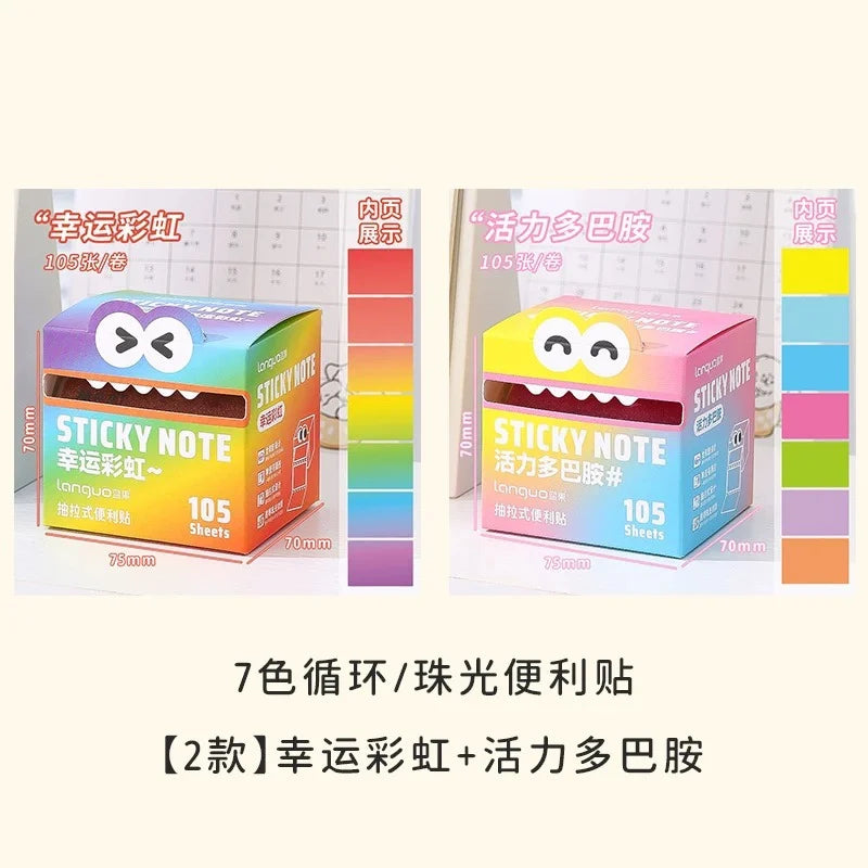630/105 Sheets Pullable Pearl Posted It Transparent Sticky Note Pads Memo Pad Stationery Office School Supplies Back To School