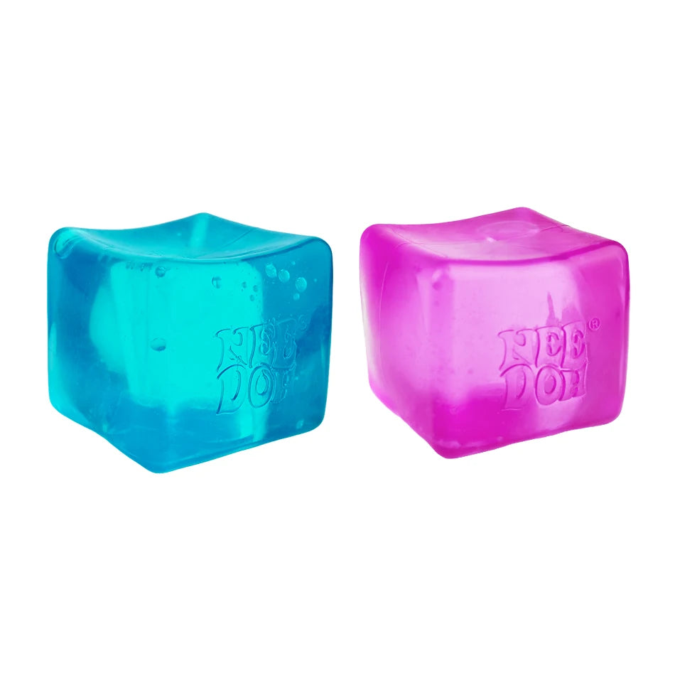 Needoh Nice Cube Sensory Stress Reliever Fidget Tool, Slow Rising Desk Sensory Cube for Anxiety & Focus, for Adults & Kids