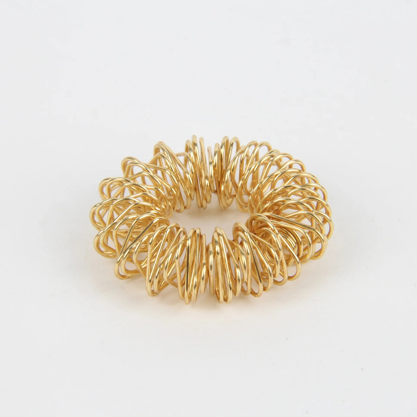 10pcs/Lot Hot Sale Finger Massage Sujok Ring Acupuncture Ring Health Care Body Massage Chinese Medicine Color Gold
