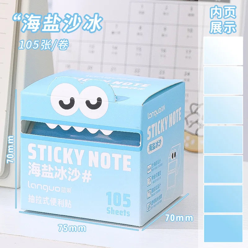 630/105 Sheets Pullable Pearl Posted It Transparent Sticky Note Pads Memo Pad Stationery Office School Supplies Back To School