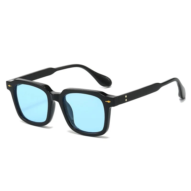 Square Black Myopia Sunglasses Men Women Finished Tinted Lenses Prescription Eyewear Negative Diopter for Outdoor Sun Shade