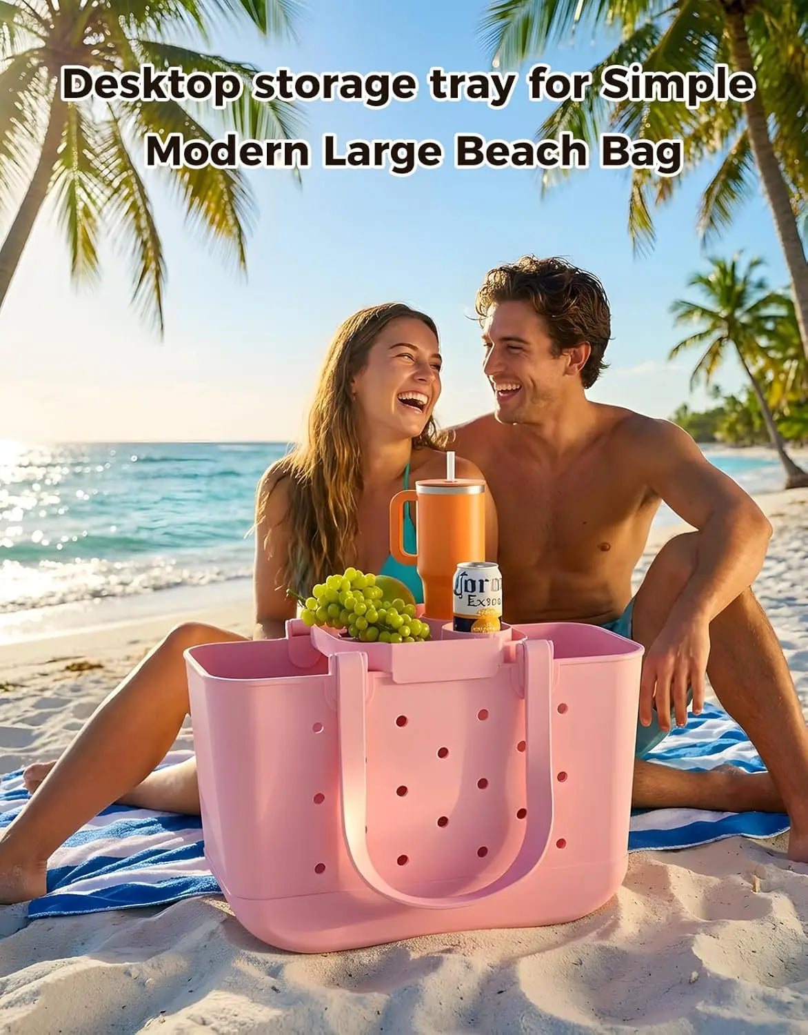 Women'sBeach bag tray accessories, For Bogg bags and simple modern large beach bags with storage table