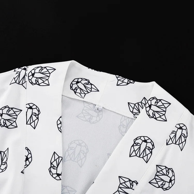 Shorts Set Homewear Fashion Loose Print 2 Piece Sets Womens Outfits Casual Lace Up Long Sleeve Robes With High Waist Pajama 2023