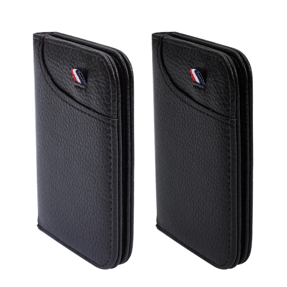 Slim Portable Credit Card Holder PU Leather Mini Wallet Super Thin Men's Short Purse Small Money Pocket Wallet