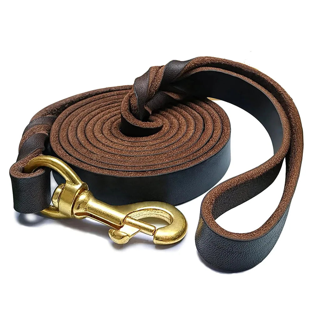 Soft Leather Braided Dog Leash Comfortable Real Leather Dog Leashes for Walking and Training Small Medium Large Dog Pet Supplies