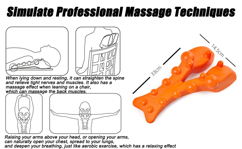 Trapezius Trigger Point Massager Myofasical Release Neck and Shoulder Pain Suboccipital Release Tool Posture Corrector Relieve