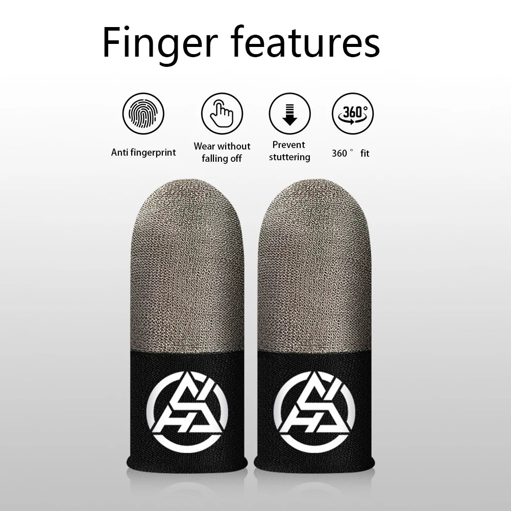 1/2 Pair Luminous Fingertips Sweat-Proof Touch Screen Thumb Gloves Non-slip Sensitive Mobile Touch Glove for PUBG Mobile Gaming