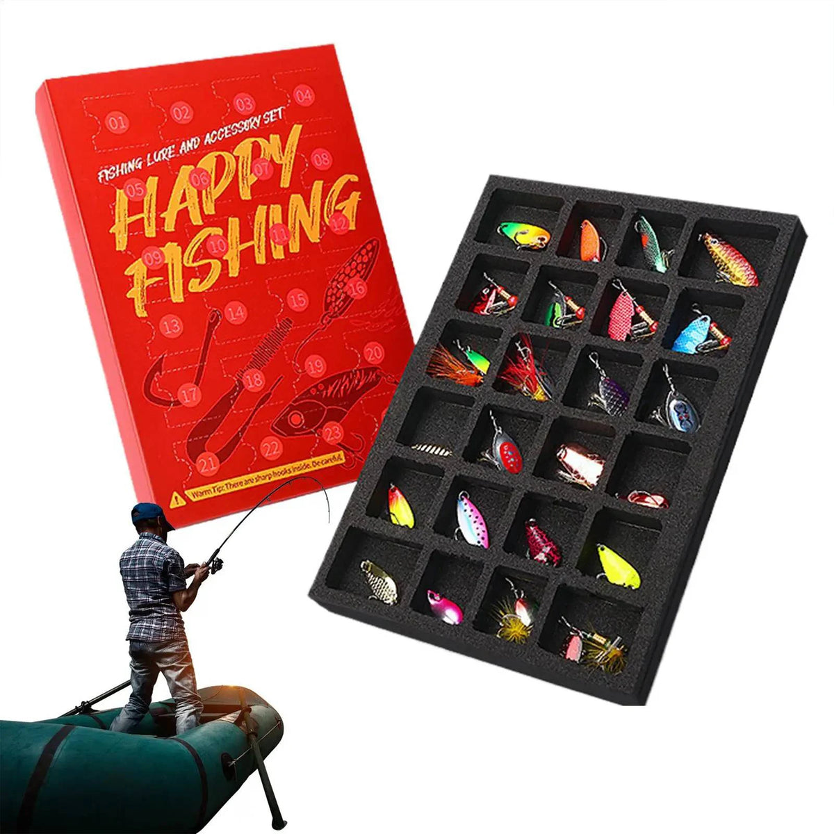 Fishing Advent Calendar 2025 Fishing Lure Advent Calendar Christmas Advent Calendar Xmas Surprise Gift for Fishing Enthusiasts