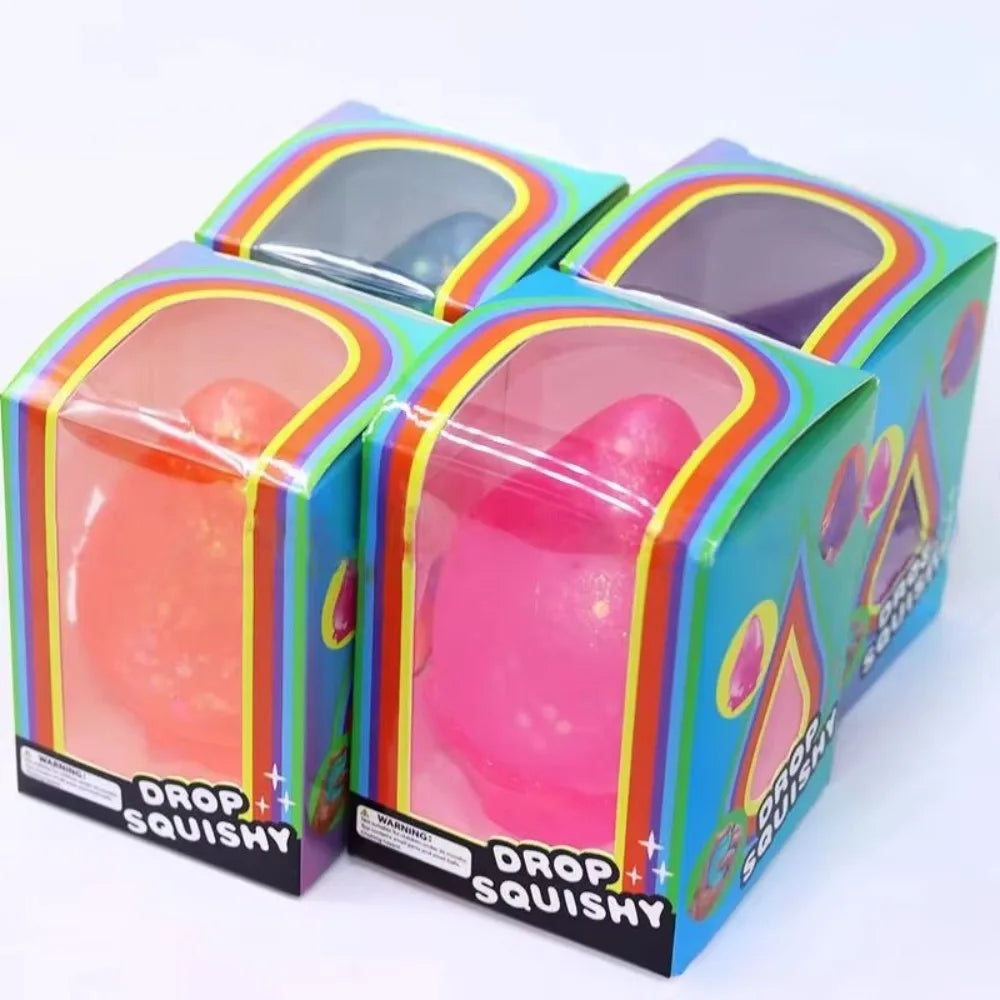 Water Droplet Shape Confirmation Blind Box Stress Relief Squeeze Slow Rebound Boy Girl Surprise Wholesale Toy Kawaii Gift