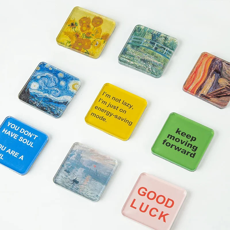 5/10PCS DIY Acrylic Refrigerator Magnets Blank Fridge Rectangle Sticker Kitchen Office Decor Creative Birthday DIY Craft Gift
