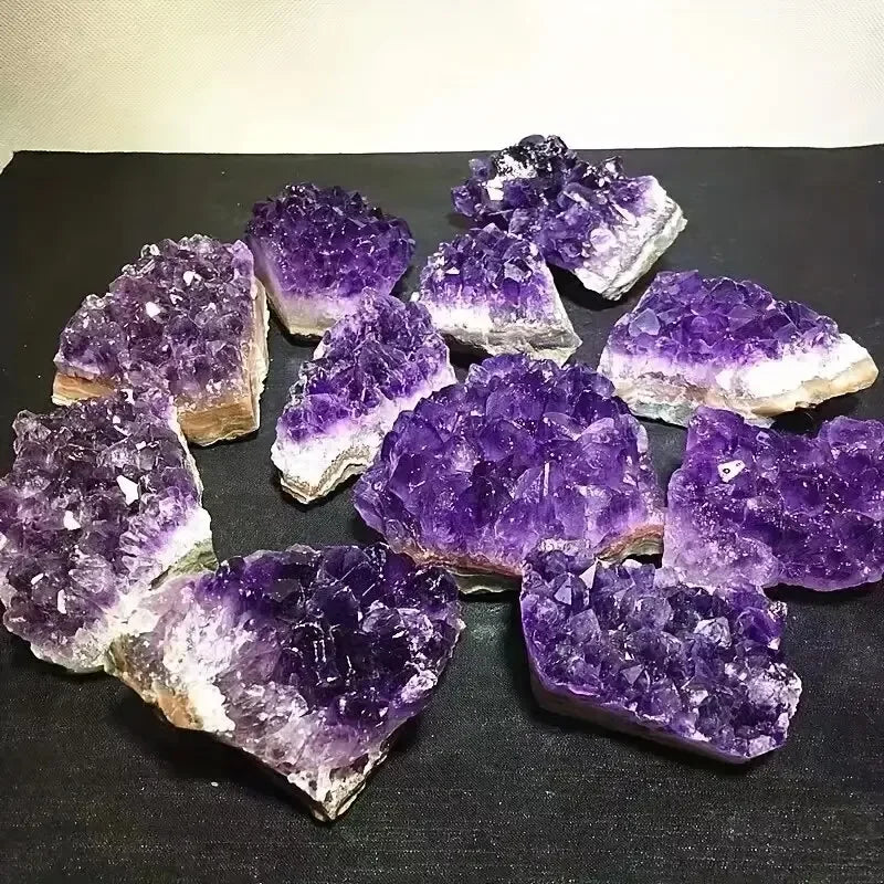 2/5/10PCs Purple Natural Amethyst Treatment Stone Energy Stone Healing Crystal Mysterious Energy Decoration