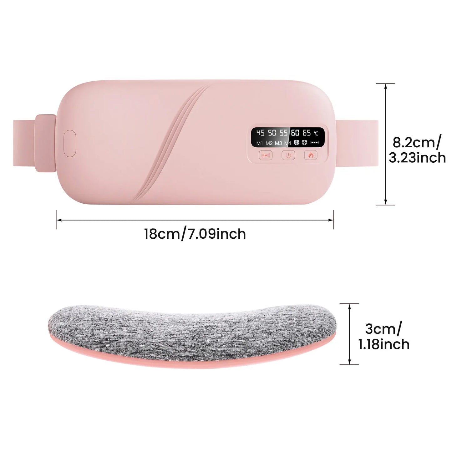 Uterus Warming Belt Electric Thermal Pad Waist Heating Belt Period Pain Relief Waist Protection Hot Compression Vibration Belt