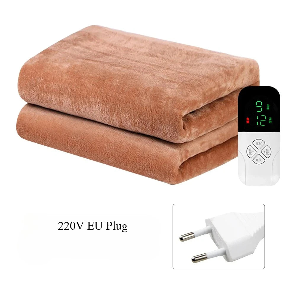Electric Bed Sheet Heated 220V Blankets Heated Electric Sheet Intelligent Controller EU Plug Home Living Room Office Winter Uses