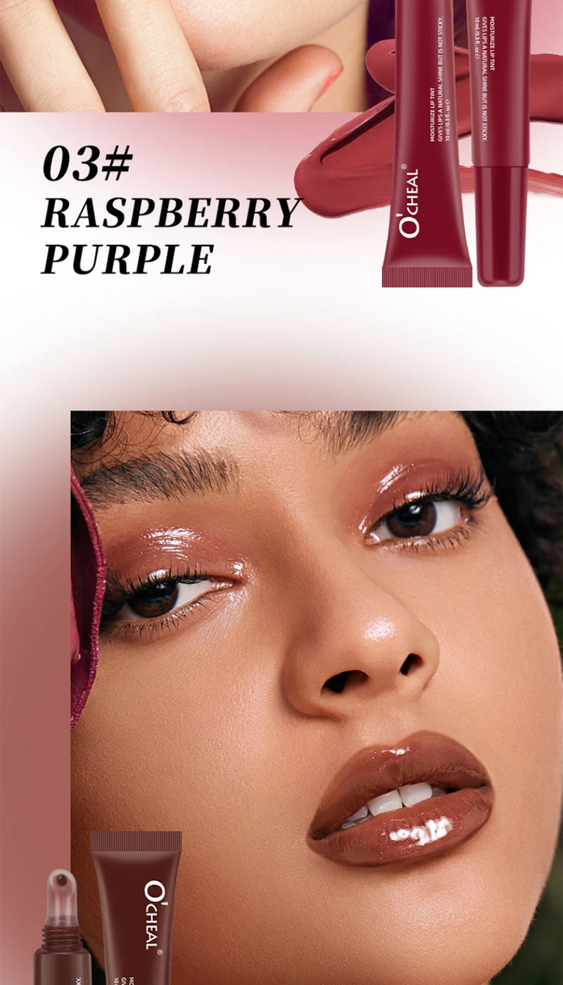 Water Glow Plump Lip Color Liquid Lip Gloss - Cream Moisturizing Non-greasy Lip Oil Gel Lip Care Balm Hydrating Shine