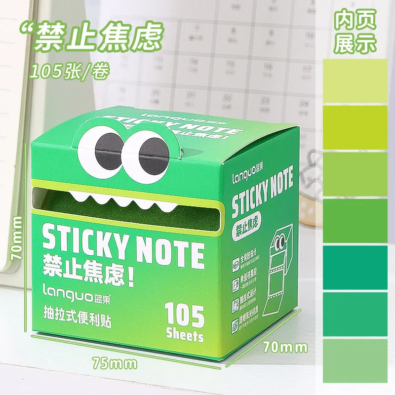 630/105 Sheets Pullable Pearl Posted It Transparent Sticky Note Pads Memo Pad Stationery Office School Supplies Back To School