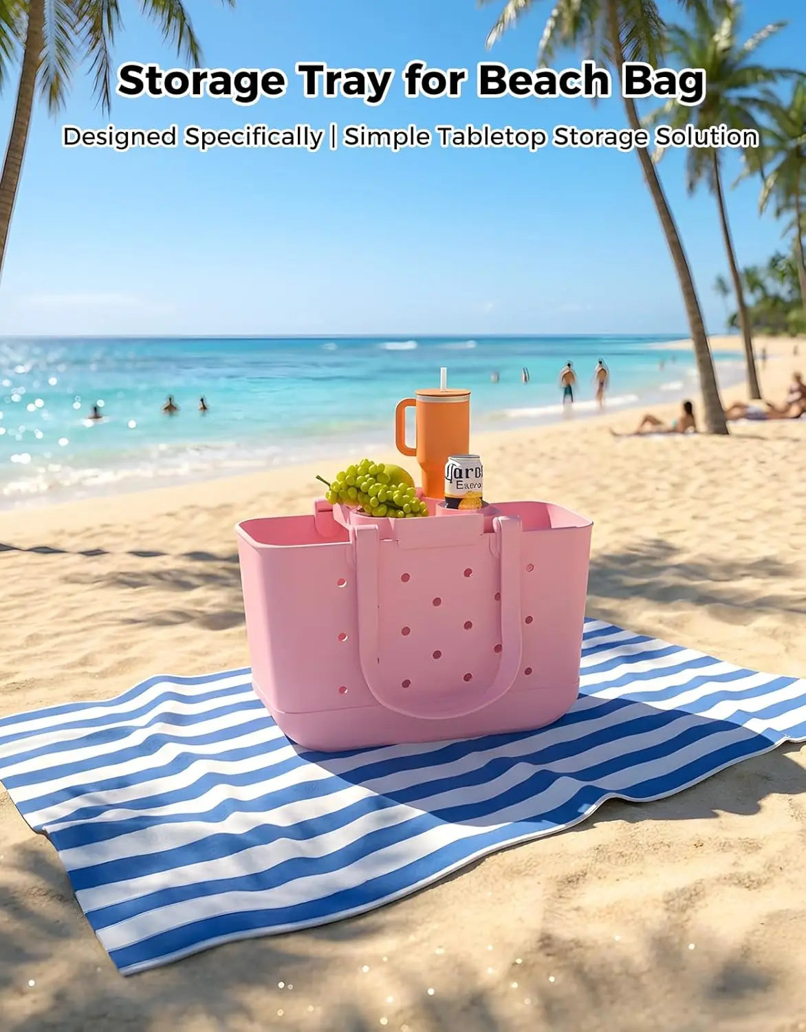 Women'sBeach bag tray accessories, For Bogg bags and simple modern large beach bags with storage table