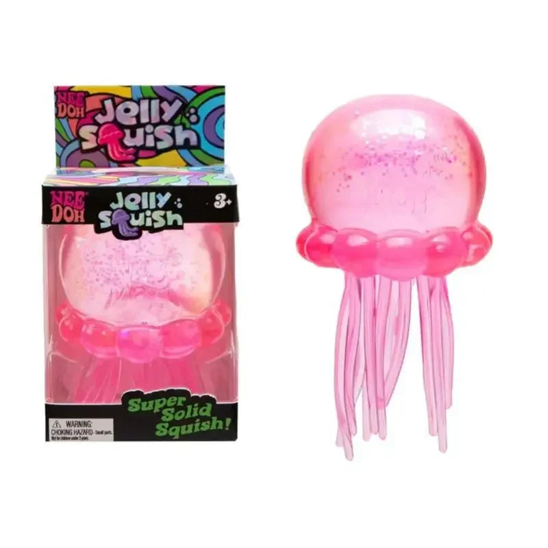 Needoh Jellyfish Squishy Lovely Shape Squeeze Sensory Toy Stress Relief Anti Anxiety Focus Calming Toy for ADHD and Autism
