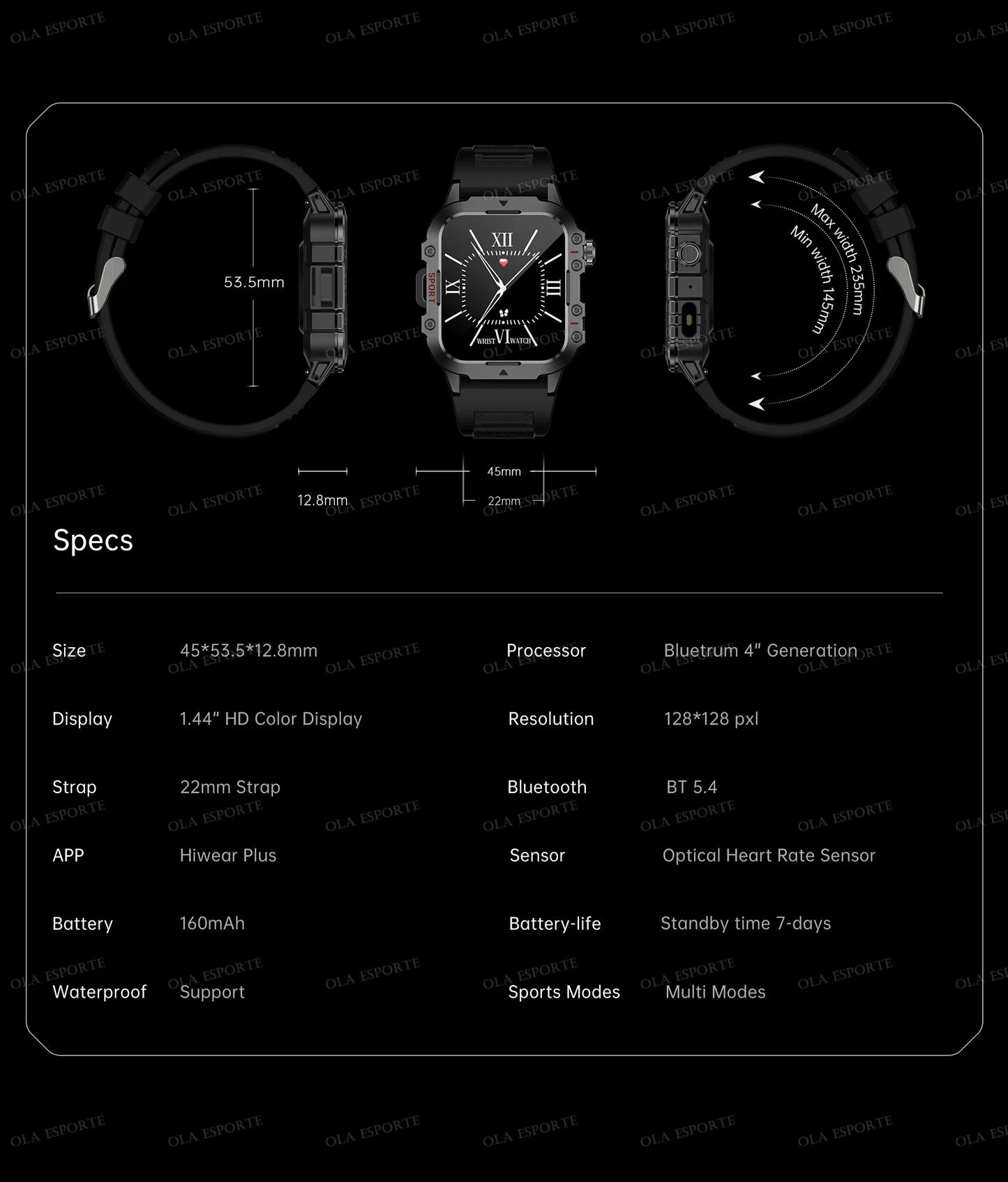 2026 New Military-grade Smart Watch Men GPS Flashlight 3ATM Waterproof Watch Bluetooth Call 100+Sport Outdoor Smartwatch Pk MA27