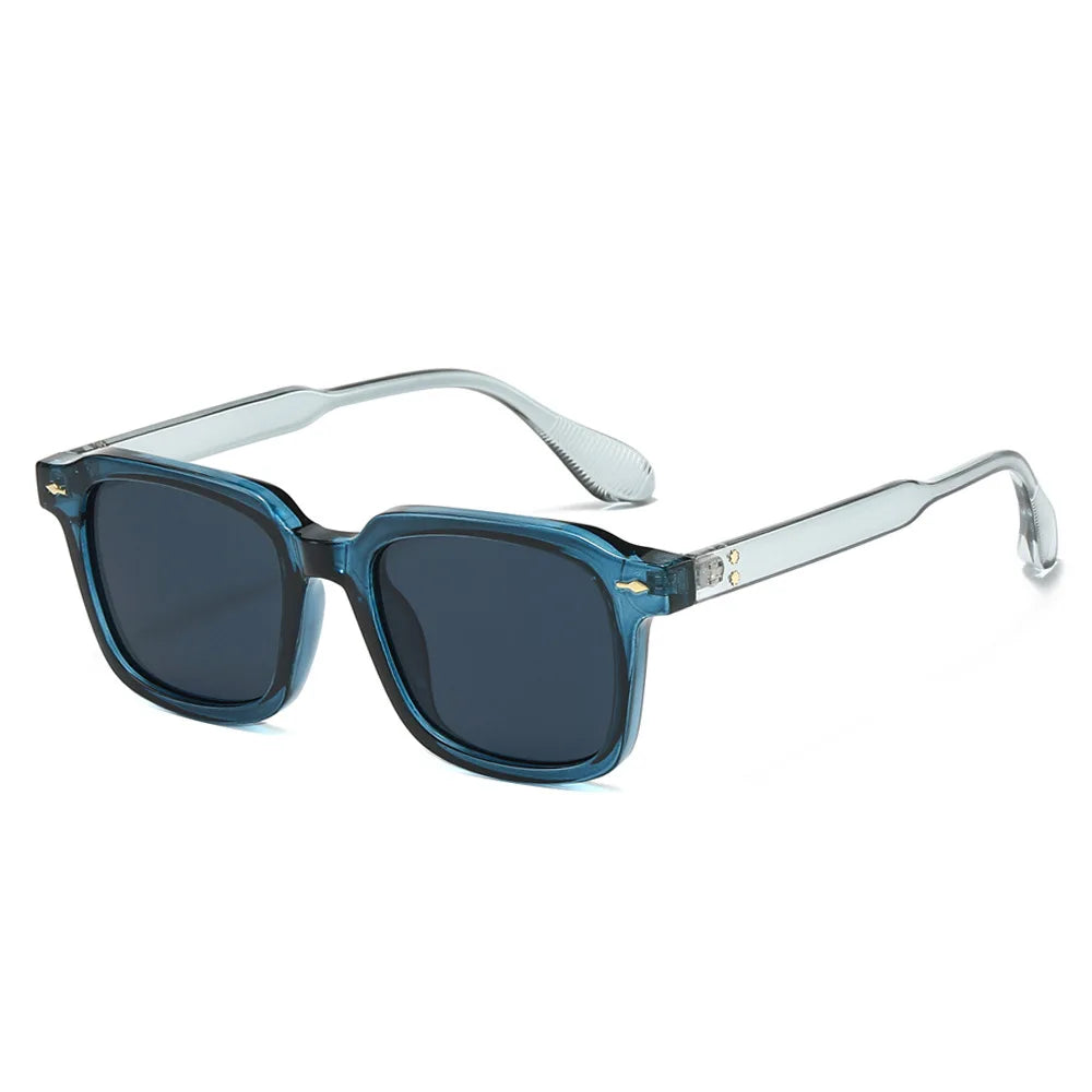 Square Black Myopia Sunglasses Men Women Finished Tinted Lenses Prescription Eyewear Negative Diopter for Outdoor Sun Shade