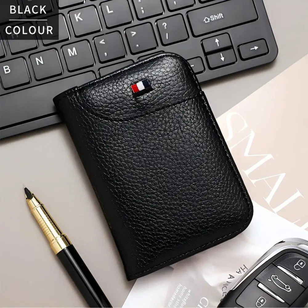 Slim Portable Credit Card Holder PU Leather Mini Wallet Super Thin Men's Short Purse Small Money Pocket Wallet