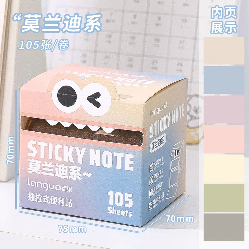 630/105 Sheets Pullable Pearl Posted It Transparent Sticky Note Pads Memo Pad Stationery Office School Supplies Back To School