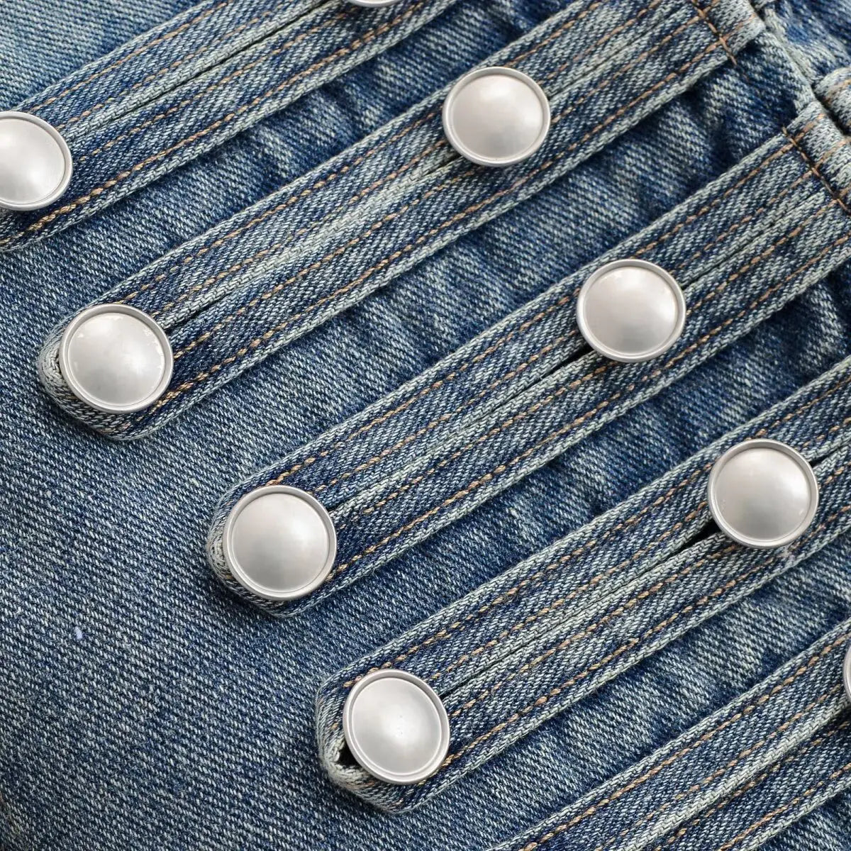 Suninbox Women's Vintage Long Sleeve Denim Jacket with Button Front Cropped Fitted Jean Jacket Casual Streetwear Autumn Outwear