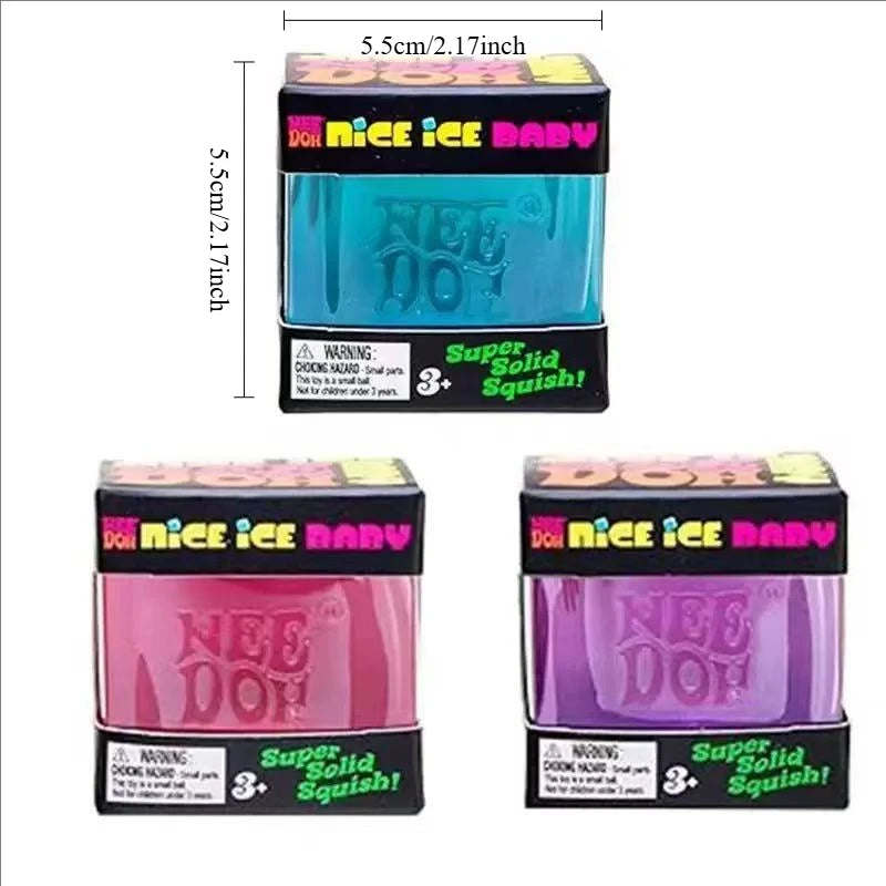 Needoh Nice Cube Sensory Stress Reliever Fidget Tool for Anxiety & Focus Desk Sensory Cube for Adults & Kids