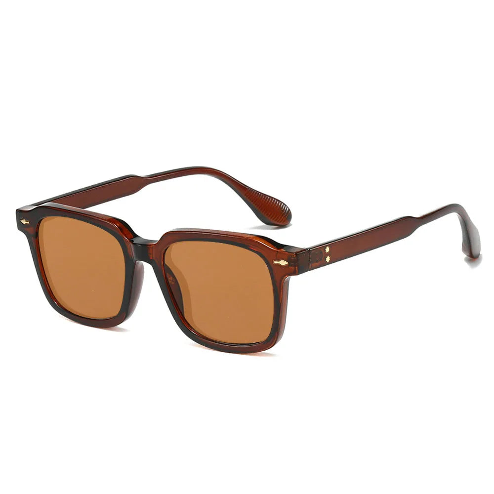 Square Black Myopia Sunglasses Men Women Finished Tinted Lenses Prescription Eyewear Negative Diopter for Outdoor Sun Shade