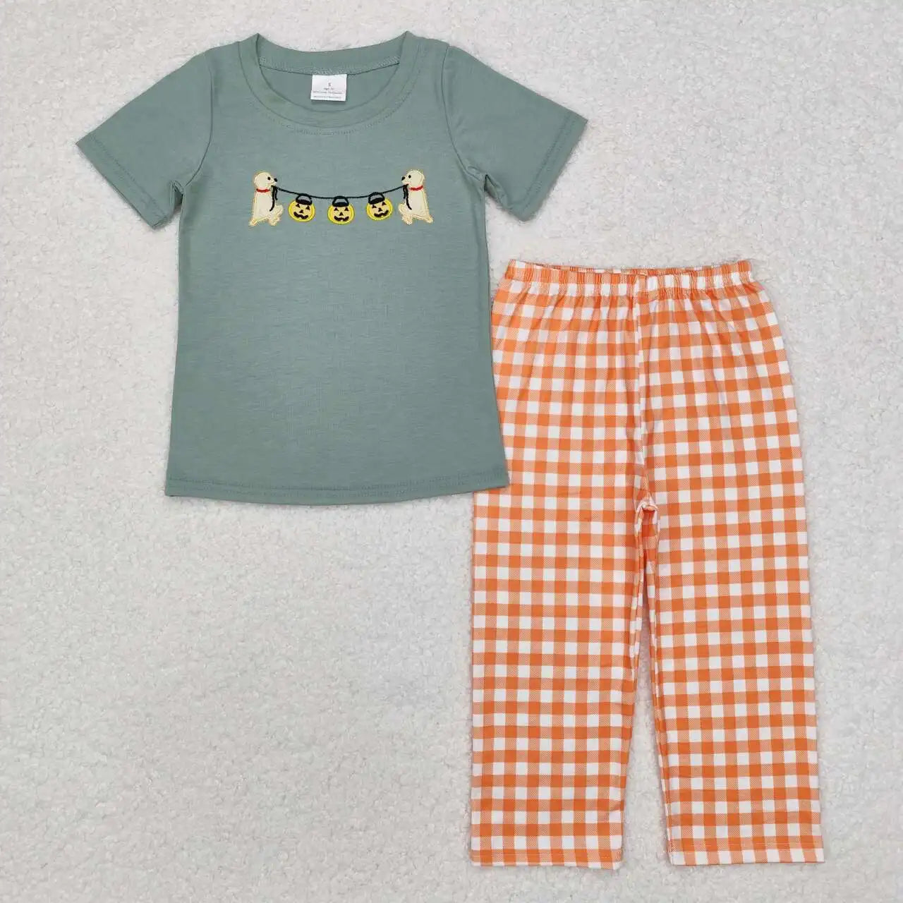 Hot selling baby boy bamboo pajamas set boutique skin camouflage short sleeve trousers sleepwear clothing