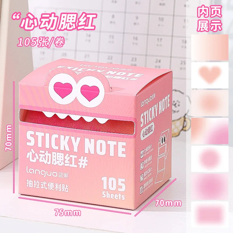 630/105 Sheets Pullable Pearl Posted It Transparent Sticky Note Pads Memo Pad Stationery Office School Supplies Back To School