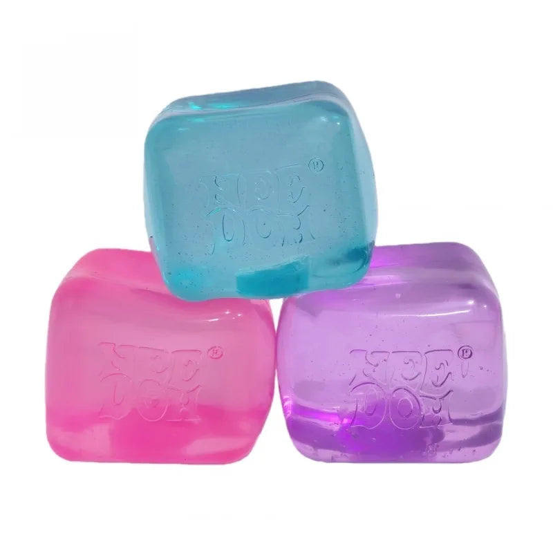 Needoh4 color ice cube shaped sensory toy, super solid, adult anxiety relief, relaxation, decompression, birthday gift
