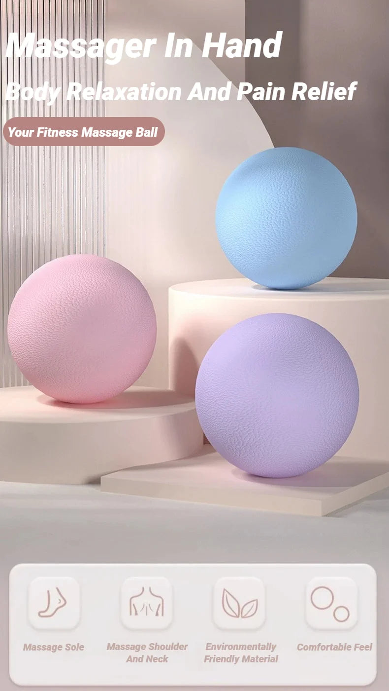 TPE 6CM Fascia Ball Deep Tissue Muscle Relaxation Exercise Sports Fitness Yoga Massage Trigger Point Stress Pain Relief