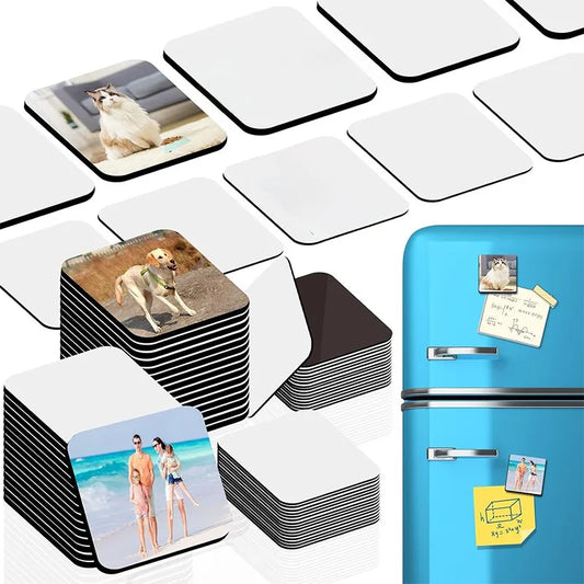 5/10PCS DIY Acrylic Refrigerator Magnets Blank Fridge Rectangle Sticker Kitchen Office Decor Creative Birthday DIY Craft Gift