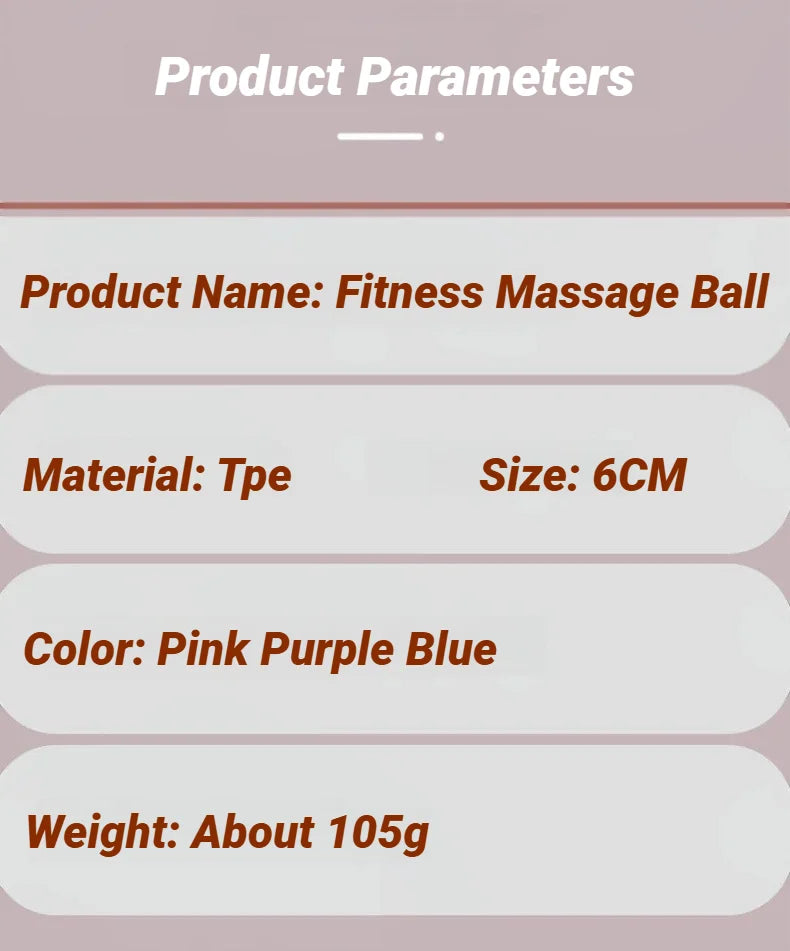 TPE 6CM Fascia Ball Deep Tissue Muscle Relaxation Exercise Sports Fitness Yoga Massage Trigger Point Stress Pain Relief
