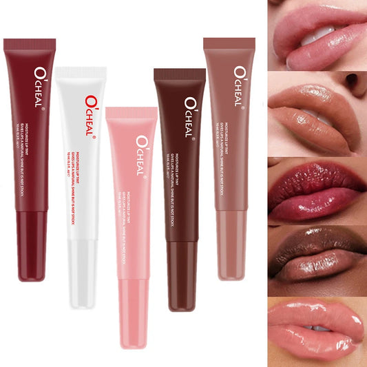 Water Glow Plump Lip Color Liquid Lip Gloss - Cream Moisturizing Non-greasy Lip Oil Gel Lip Care Balm Hydrating Shine