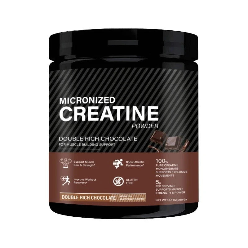 Creatine Monohydrate Powder Chocolate Flavor 10.6 OZ Improve Athletic Performance and Promote Muscle Recovery After Exercise
