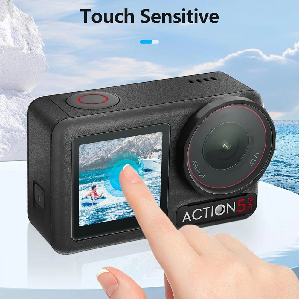 For DJI Osmo Action 5 Pro 4 3 Screen Protector Tempered Glass Film Lens Cover Cap Bag Case for DJI Action 4 5Pro Accessories