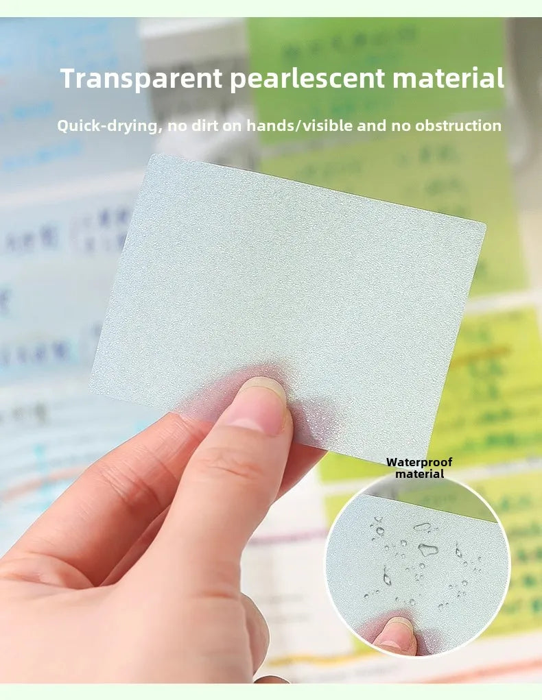 630/105 Sheets Pullable Pearl Posted It Transparent Sticky Note Pads Memo Pad Stationery Office School Supplies Back To School