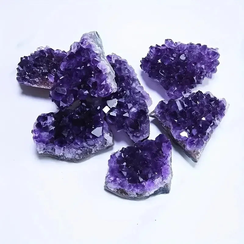 2/5/10PCs Purple Natural Amethyst Treatment Stone Energy Stone Healing Crystal Mysterious Energy Decoration