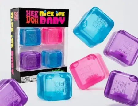 Needoh4 color ice cube shaped sensory toy, super solid, adult anxiety relief, relaxation, decompression, birthday gift