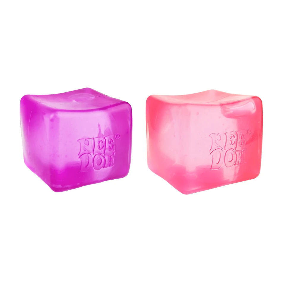 Needoh Nice Cube Sensory Stress Reliever Fidget Tool, Slow Rising Desk Sensory Cube for Anxiety & Focus, for Adults & Kids